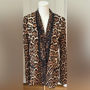 Juicy Couture Cheetah Blazer with Black Trim